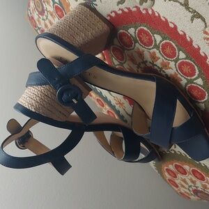 Talbots Leather Sandals with Espadrilla Heel